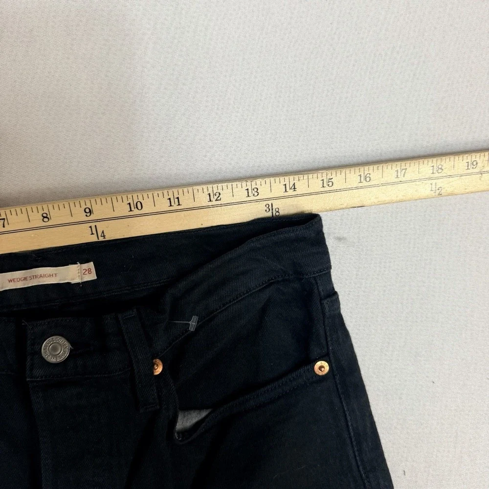 Levi's Men Black Jeans Casual Wedgie Straight Casual Denim Size 28X28